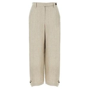 Brunello Cucinelli Slouchy Linen Trousers With Adjustable Leg Bottoms - NWT